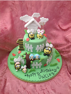 Bees Birthday Cake